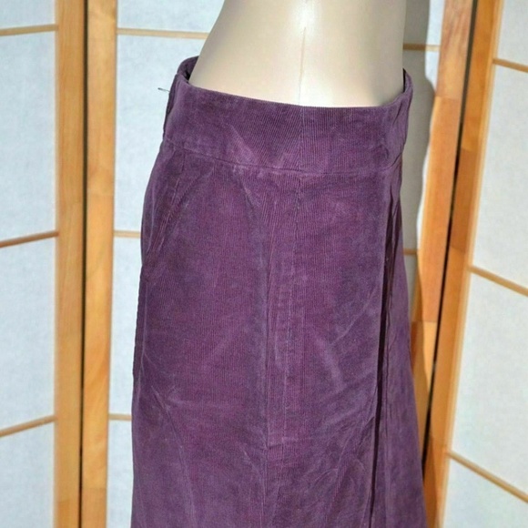J Crew Purple Plum Stretch Corduroy Skirt 6 - Picture 3 of 5